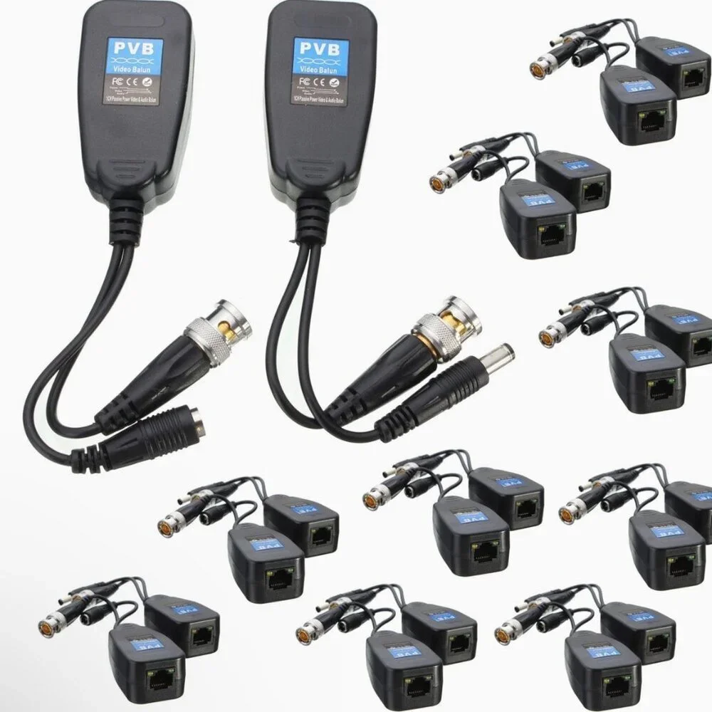 HD-CVI TVI AHD video balun Wire Conection Transmitter Bundle 9 Sets